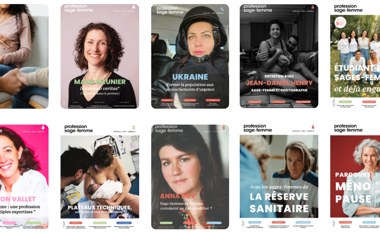 Couvertures revue profession sage-femme