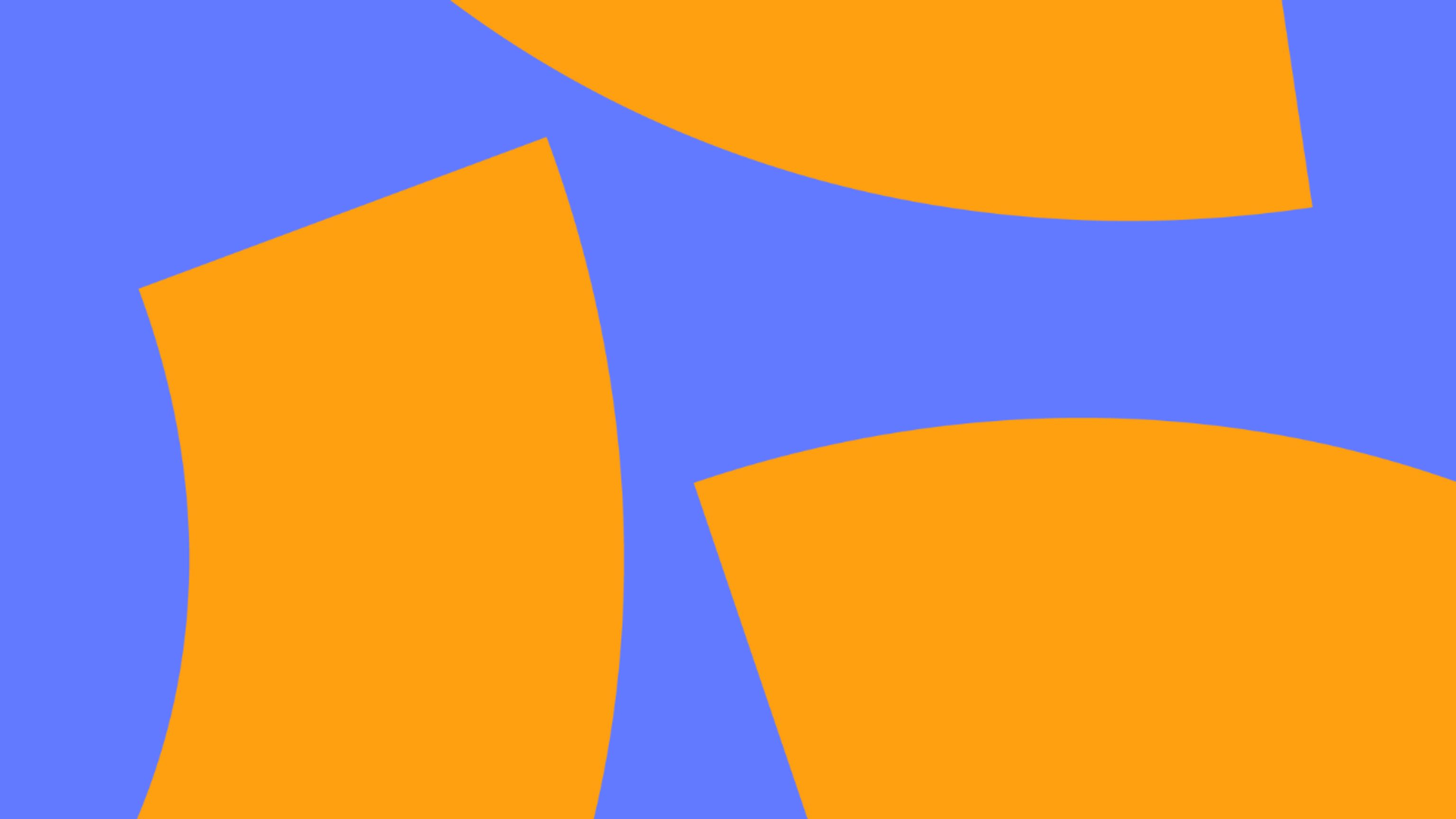 Blue and orange curved pattern