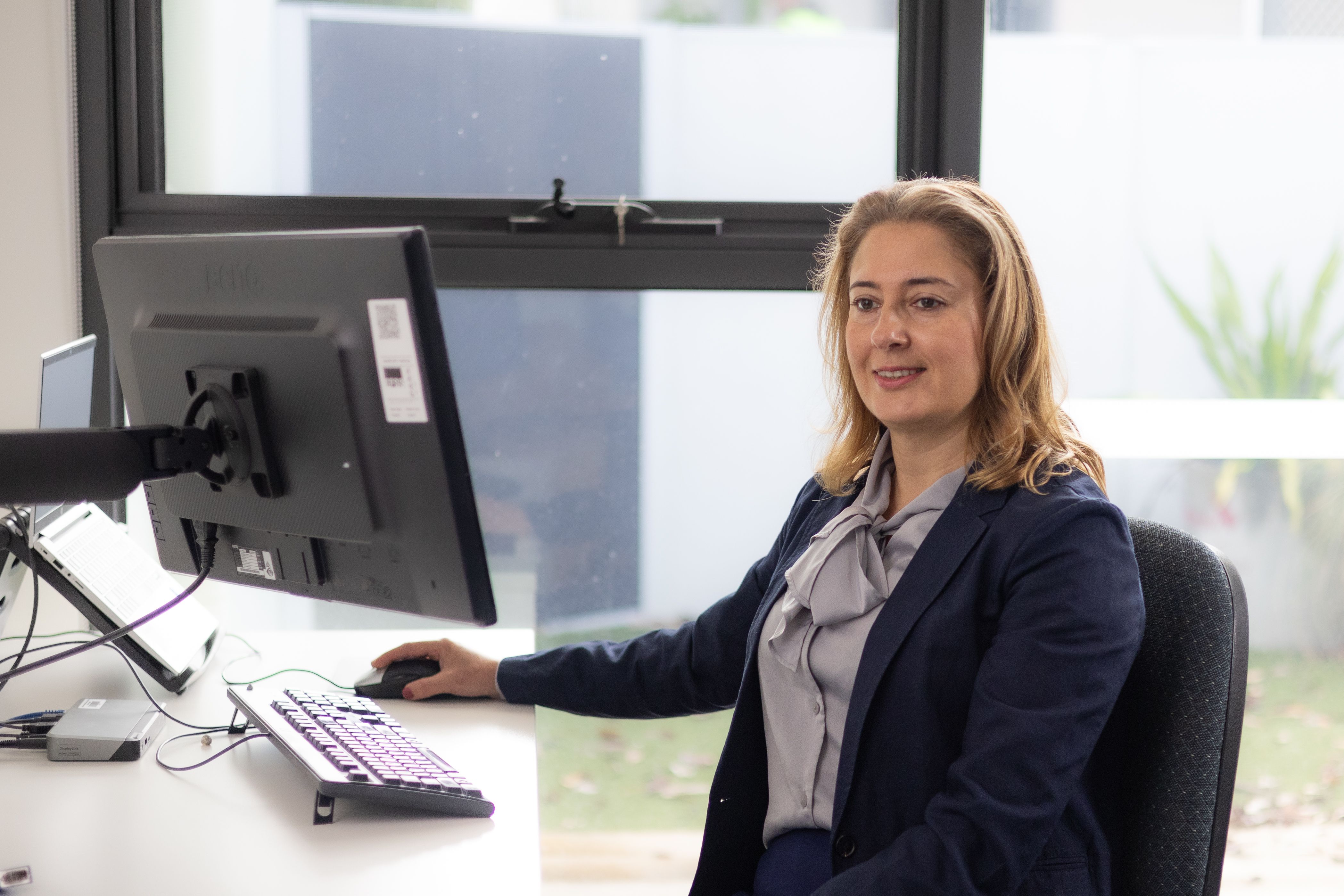 Physiotherapist working with a client at the Virtual Women's Health Clinic