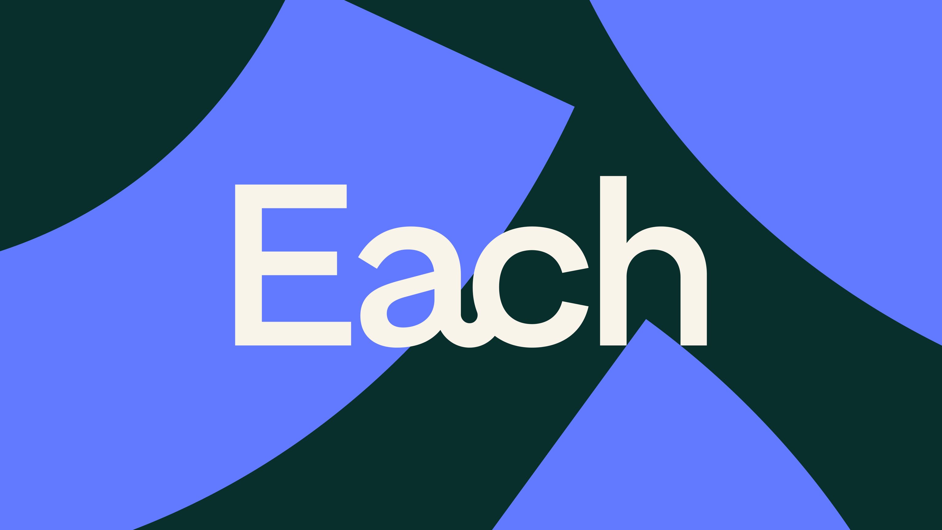 Each logo with branded shapes behind