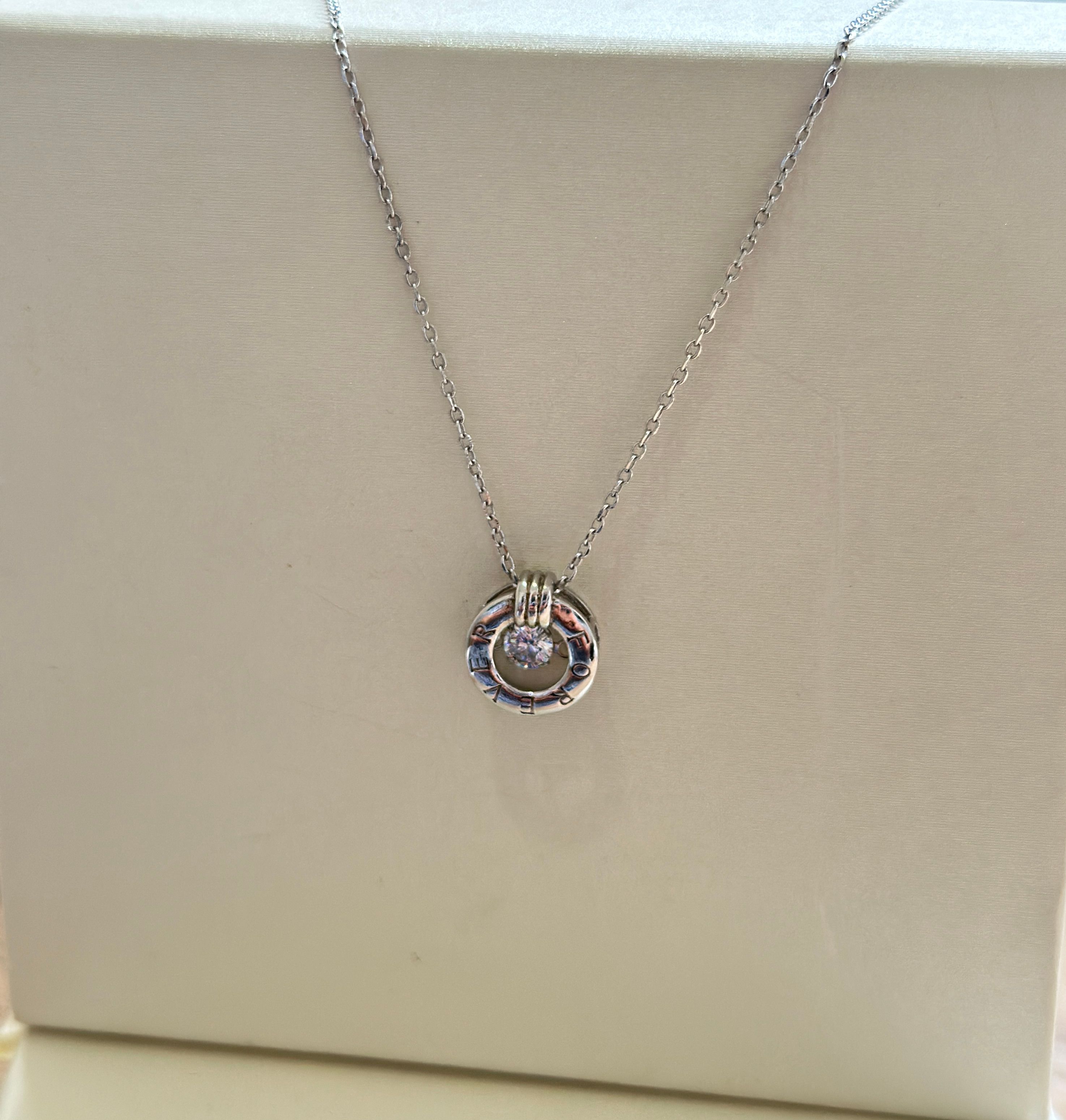 Cadena de plata 925 con dije y circon rodinado  - Código K587