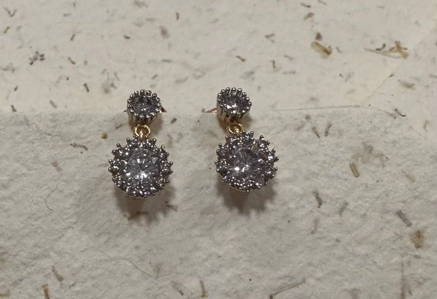 Aro de acero con circones colgante - Código K246