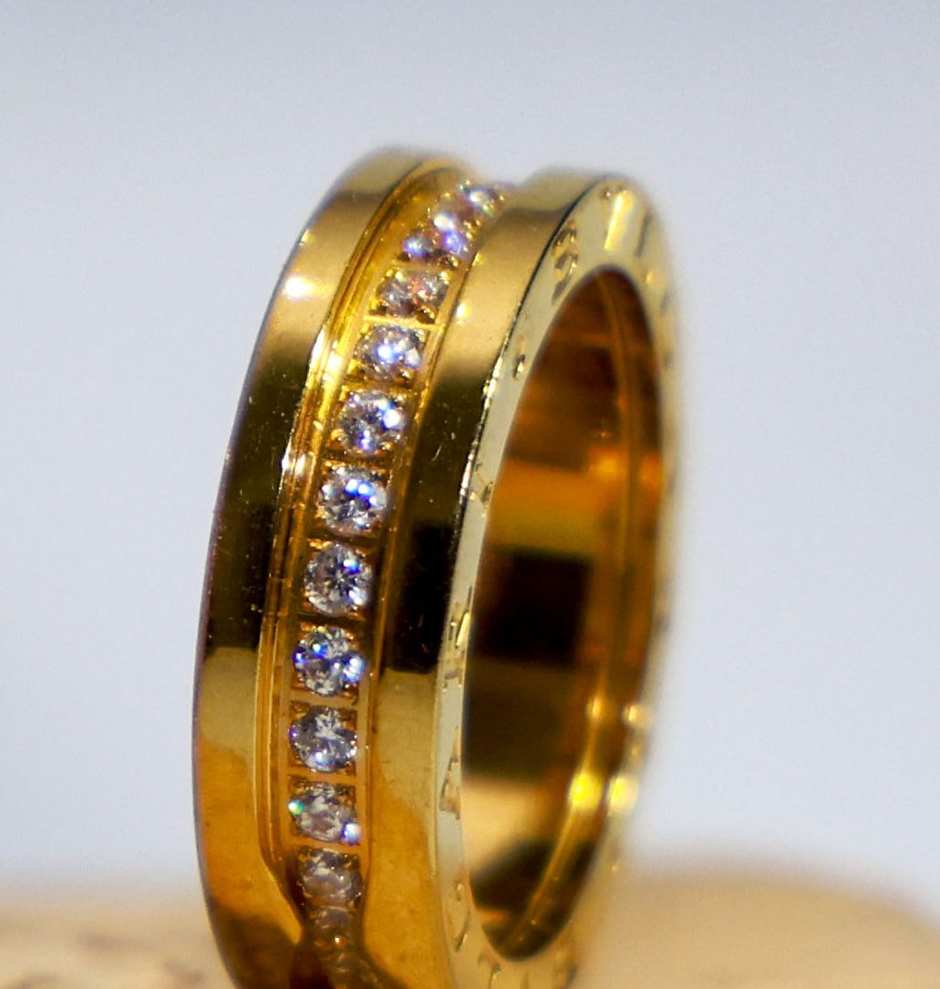 Anillo de acero con circon - Código K675