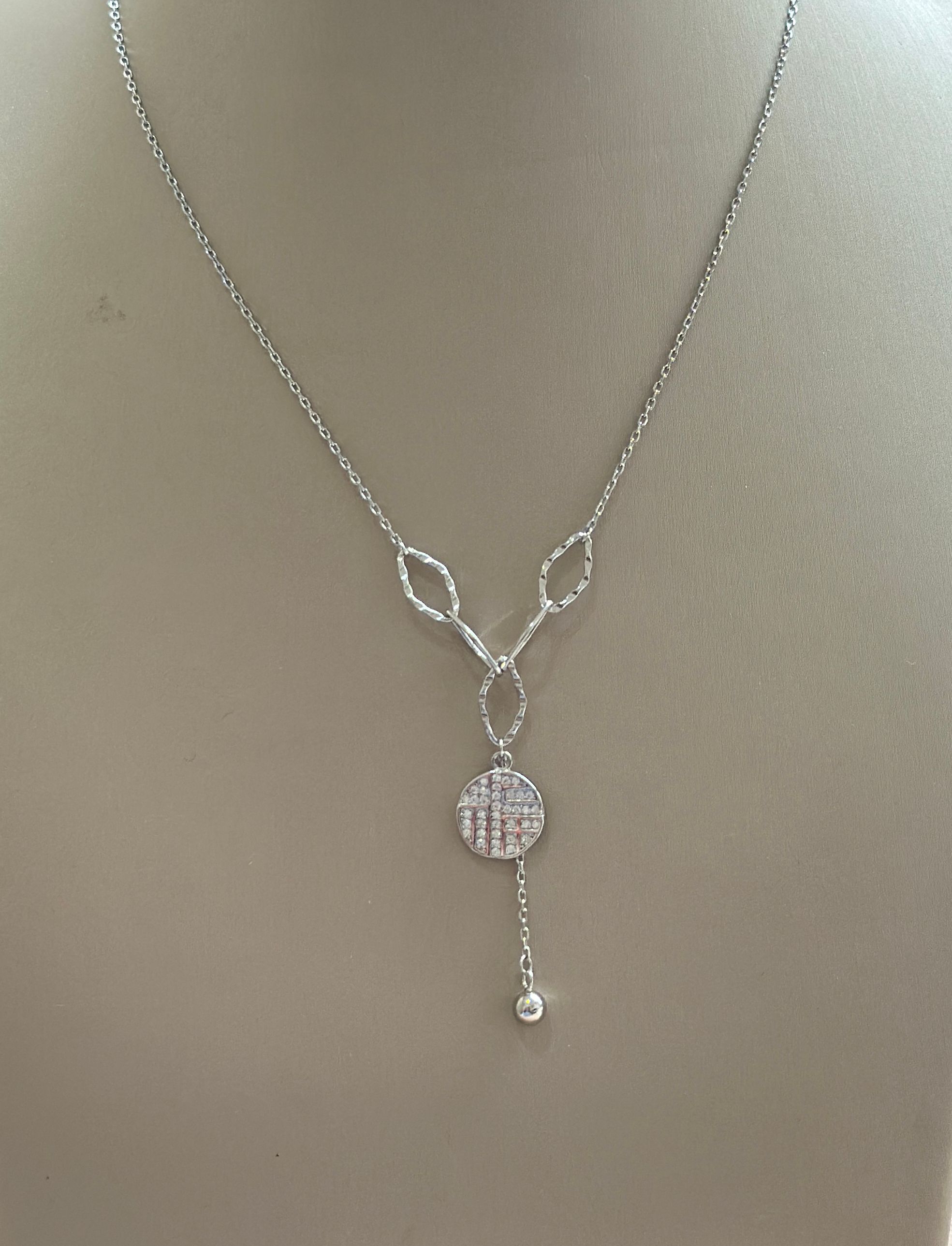 Cadena de plata 925 con dije con circones - Código K548