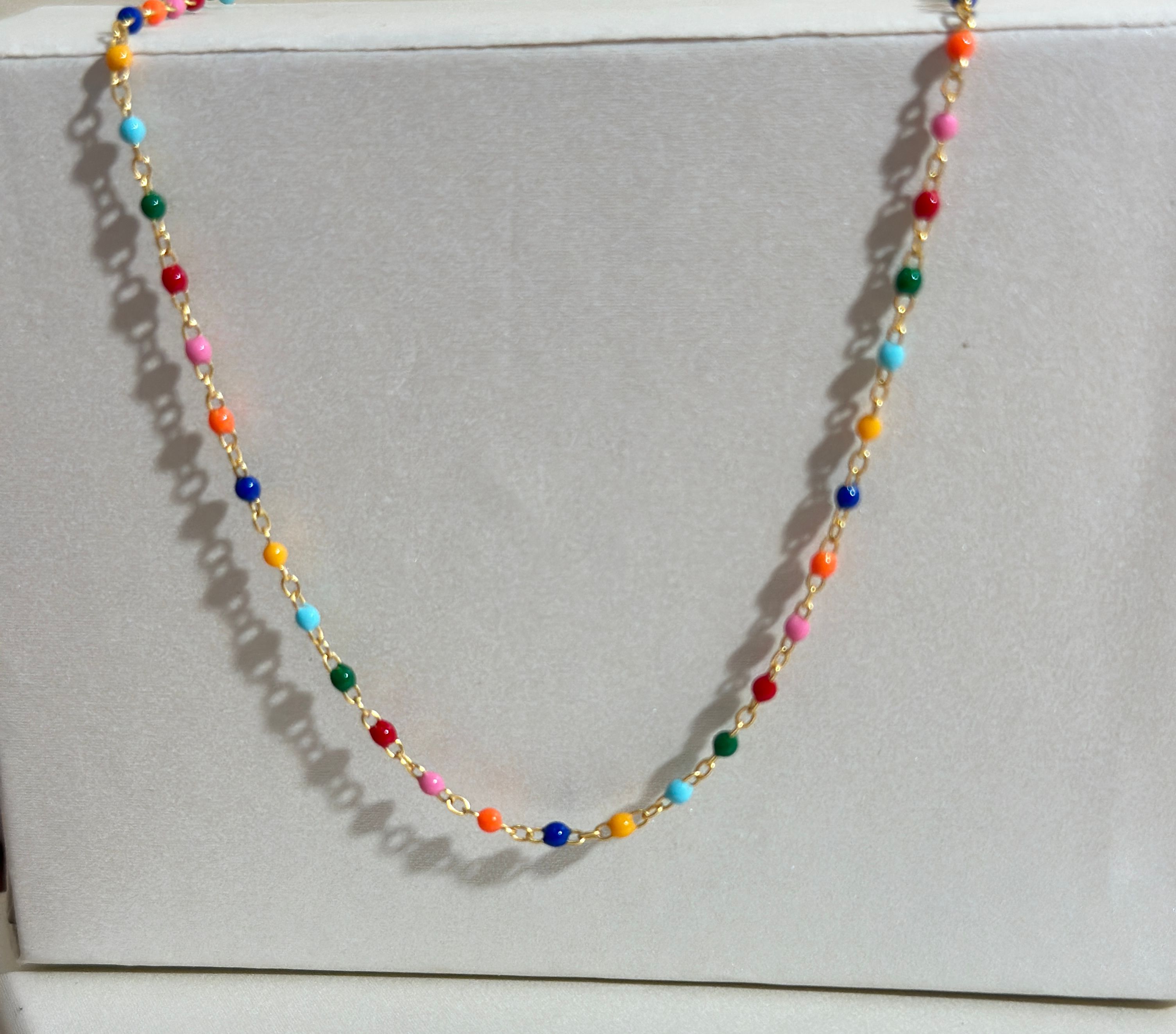 Cadena de plata 925 O.A. con colores - Código K557