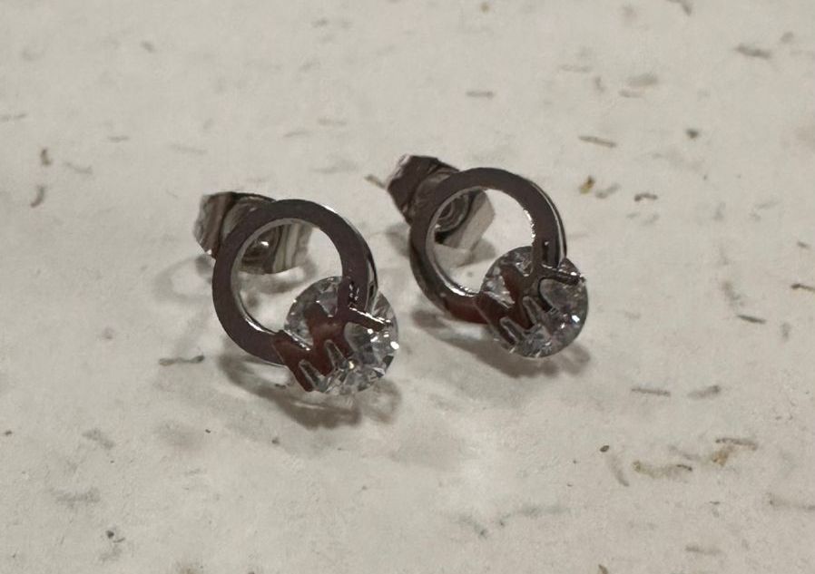 Aro acero con circon - Código K243