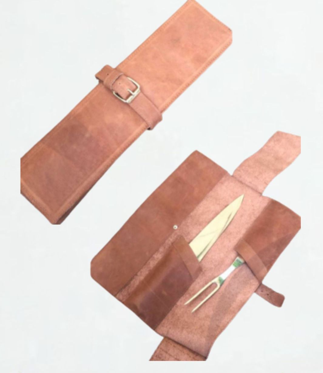 Articulo de cuero - Porta cuchillos personalizable - Código RE-060