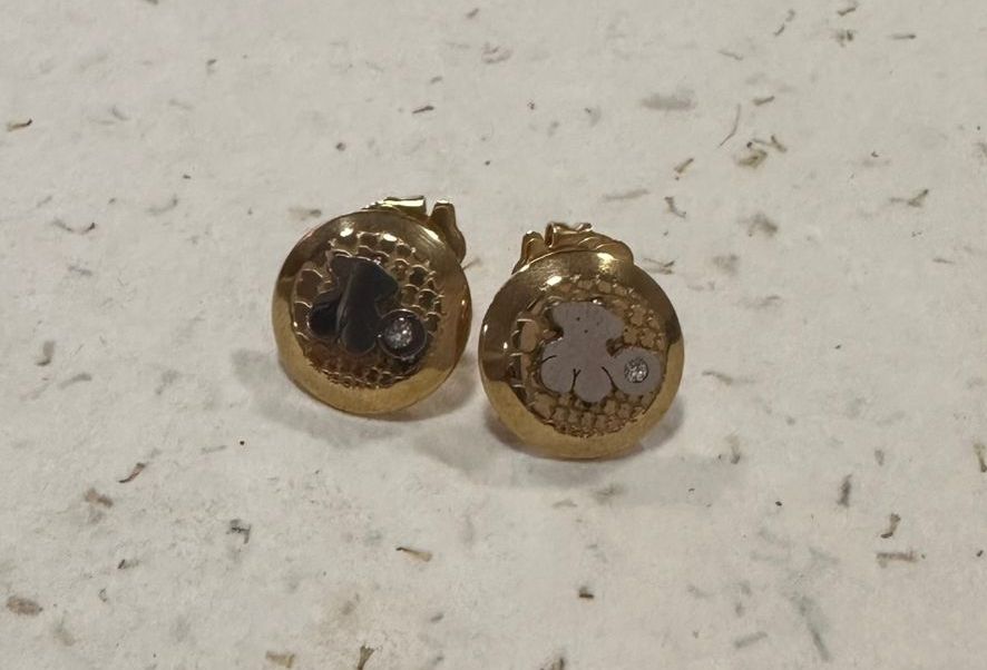 Aro de acero enchapado en oro - Código K628