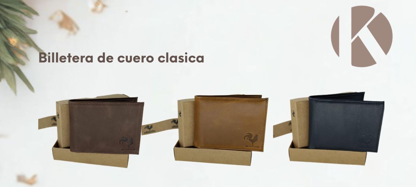 Billetera de cuero clasica  - Código RE-057