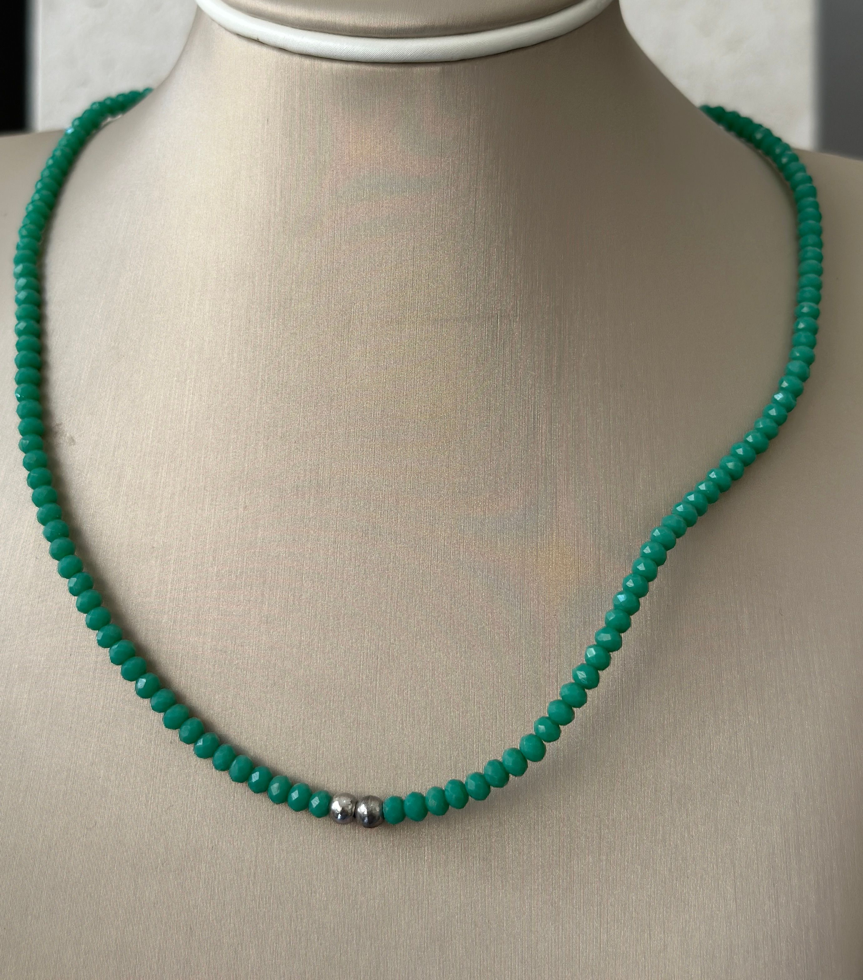 Cadena cristales verde - Código K668