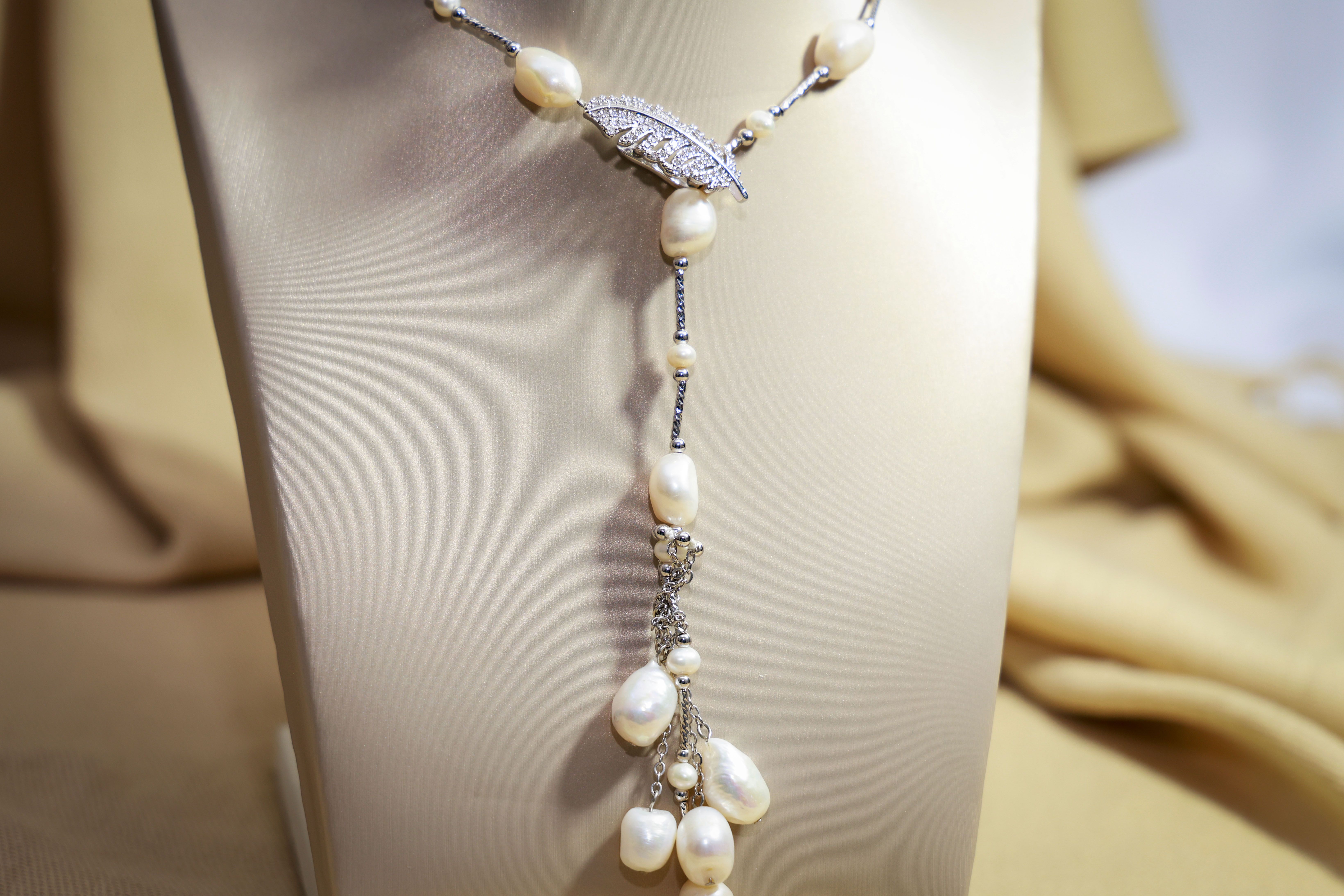 Collar de perla rodinado - Código K415