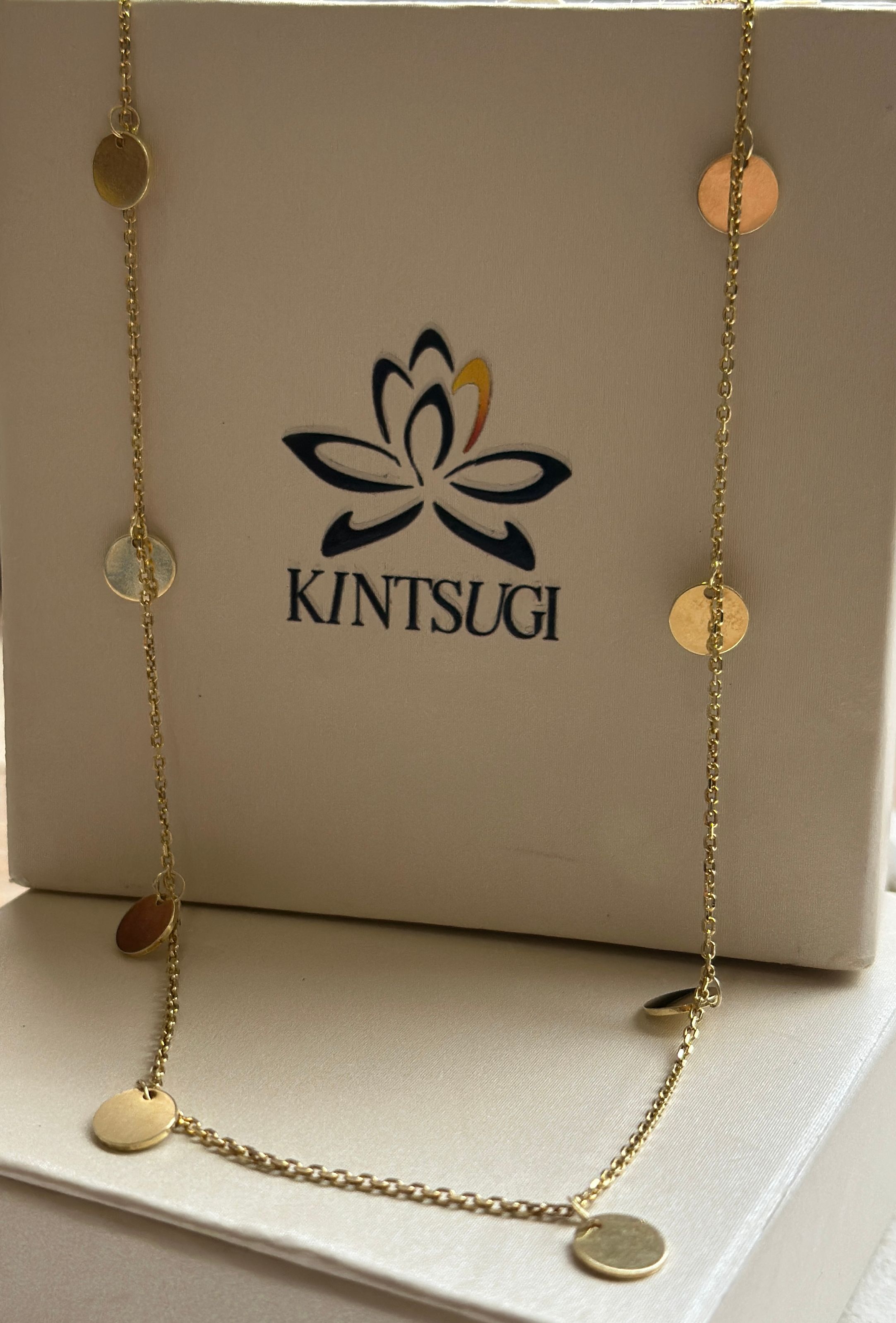 Cadena de plata 925 O.A. con moneditas - Código K702