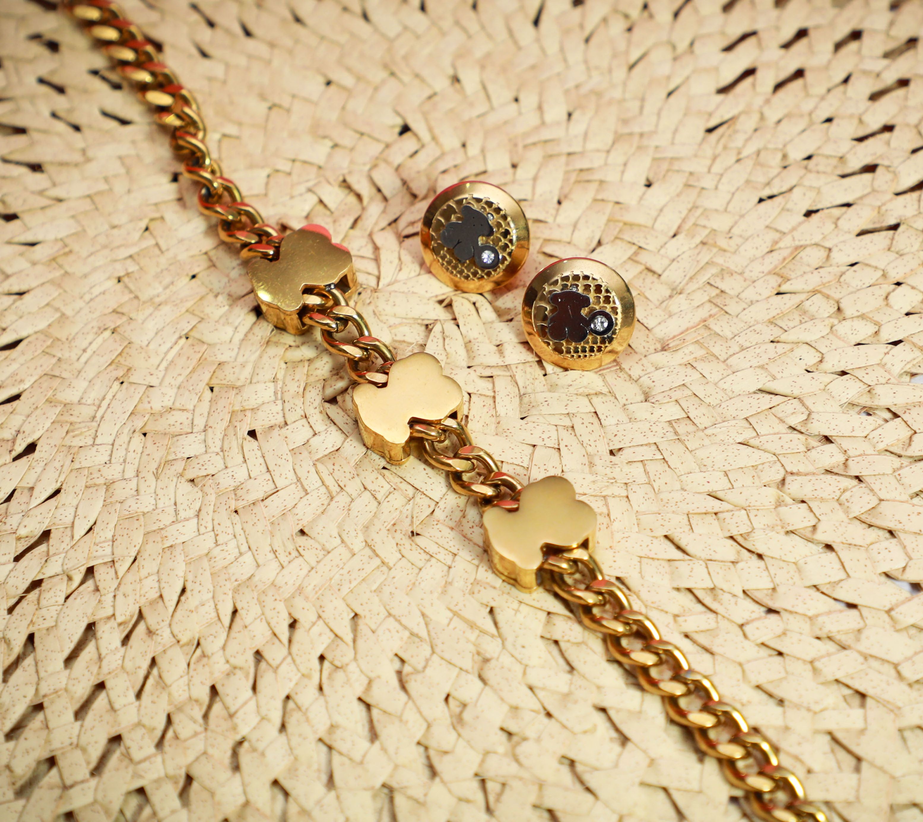 Pulsera de acero gurmet con osos - Código K617