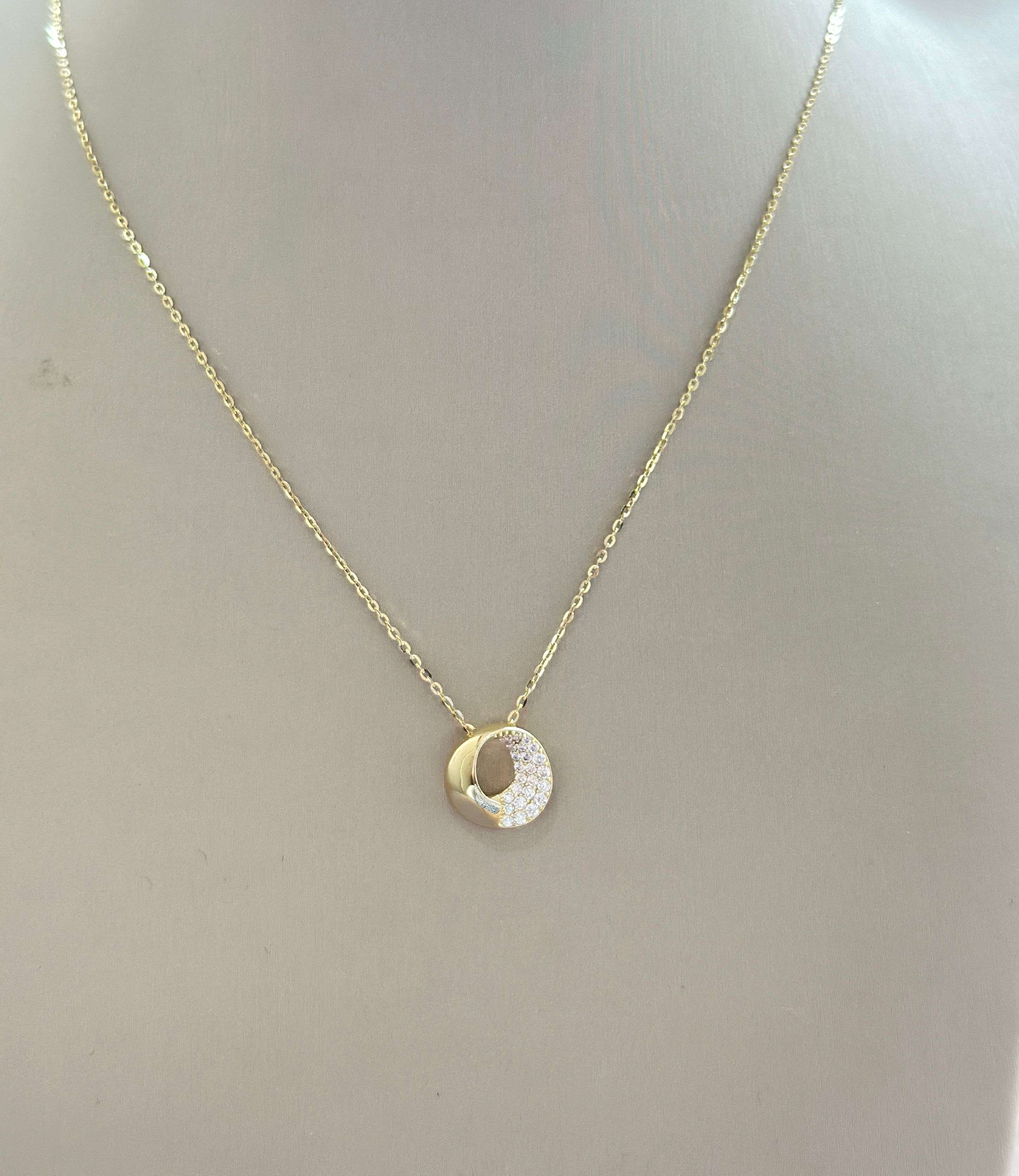 Cadena de plata 925 con dije con circon  O.A - Código K527