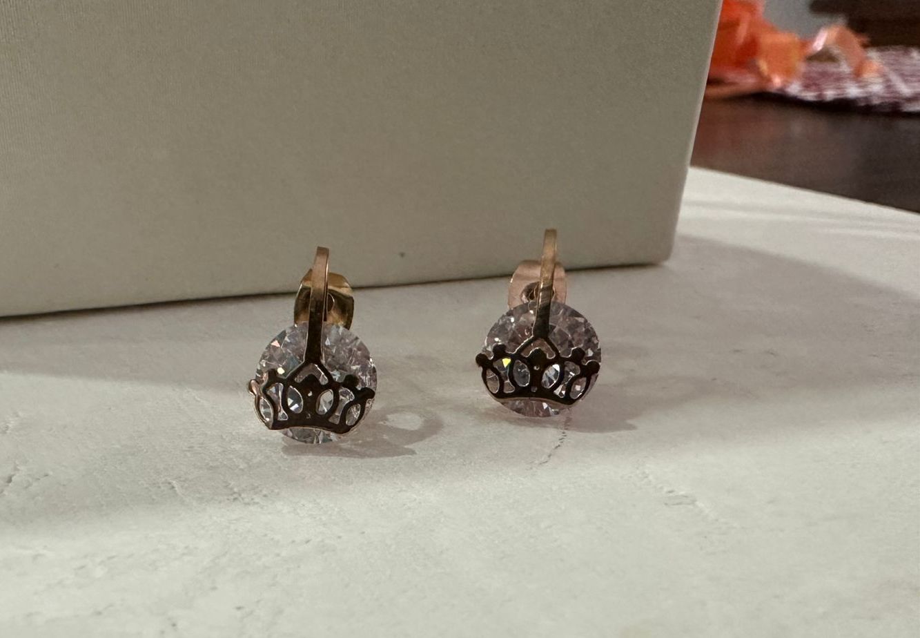 Aro acero enchapado con circon - Código K139