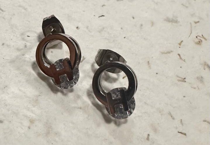 Aro acero con circon - Código K243