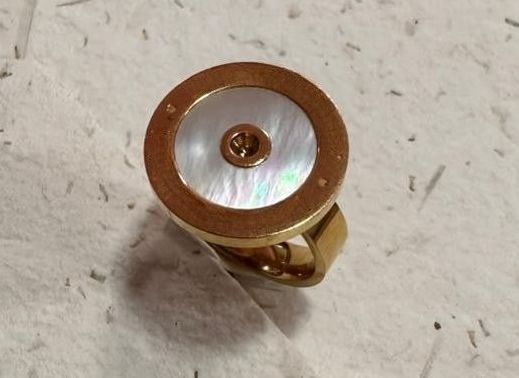 Anillo Acero con nacar - Código K681