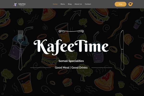 KafeeTime – First WordPress website I worked on