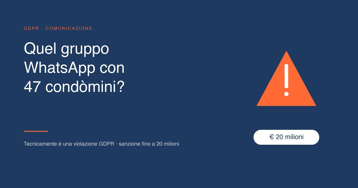 Gruppi WhatsApp condominiali