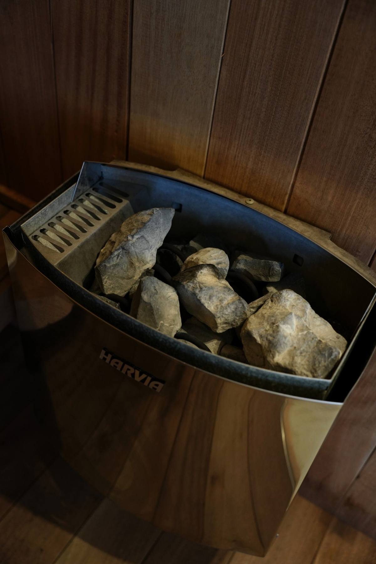 Sauna stones on the Harvia heater