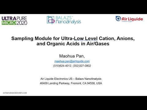 New sampling module for ultra-low level cation, anions, and organic acids in air/gases
