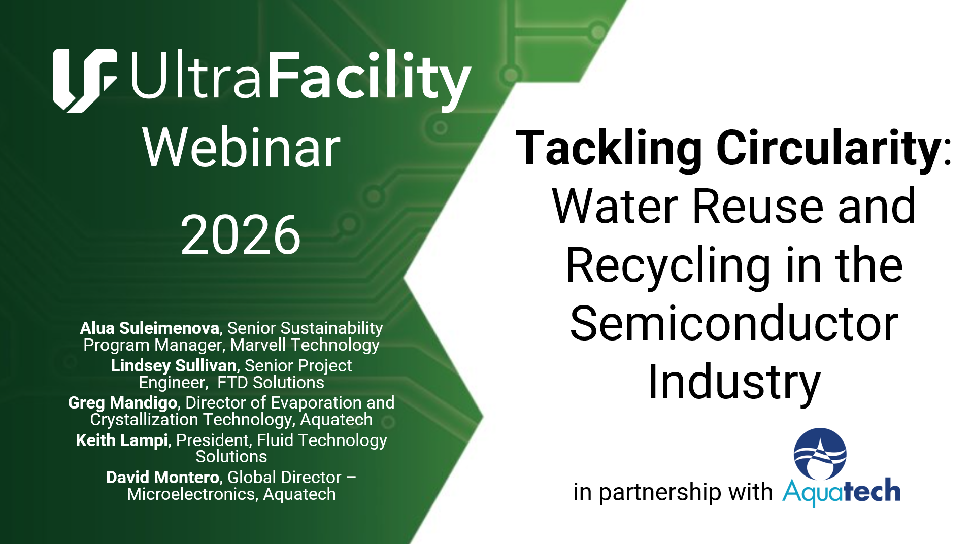 Webinar: Tackling Circularity - Water Reuse and Recycling in the semiconductor industry