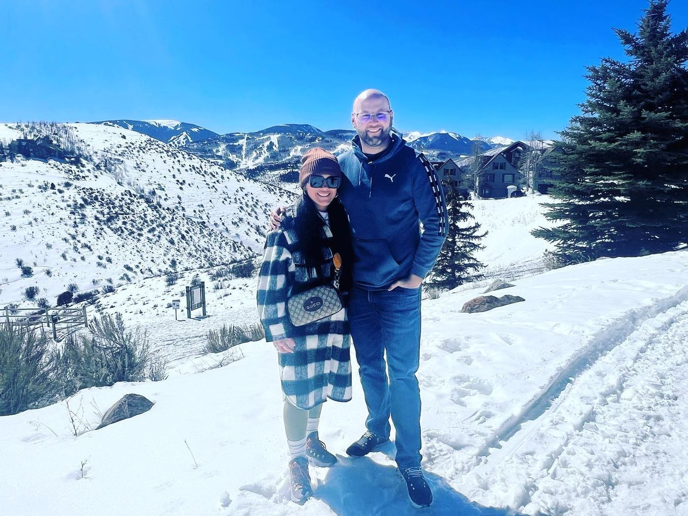 Jaury and Tyler Wofford visiting Vail, Colorado.
