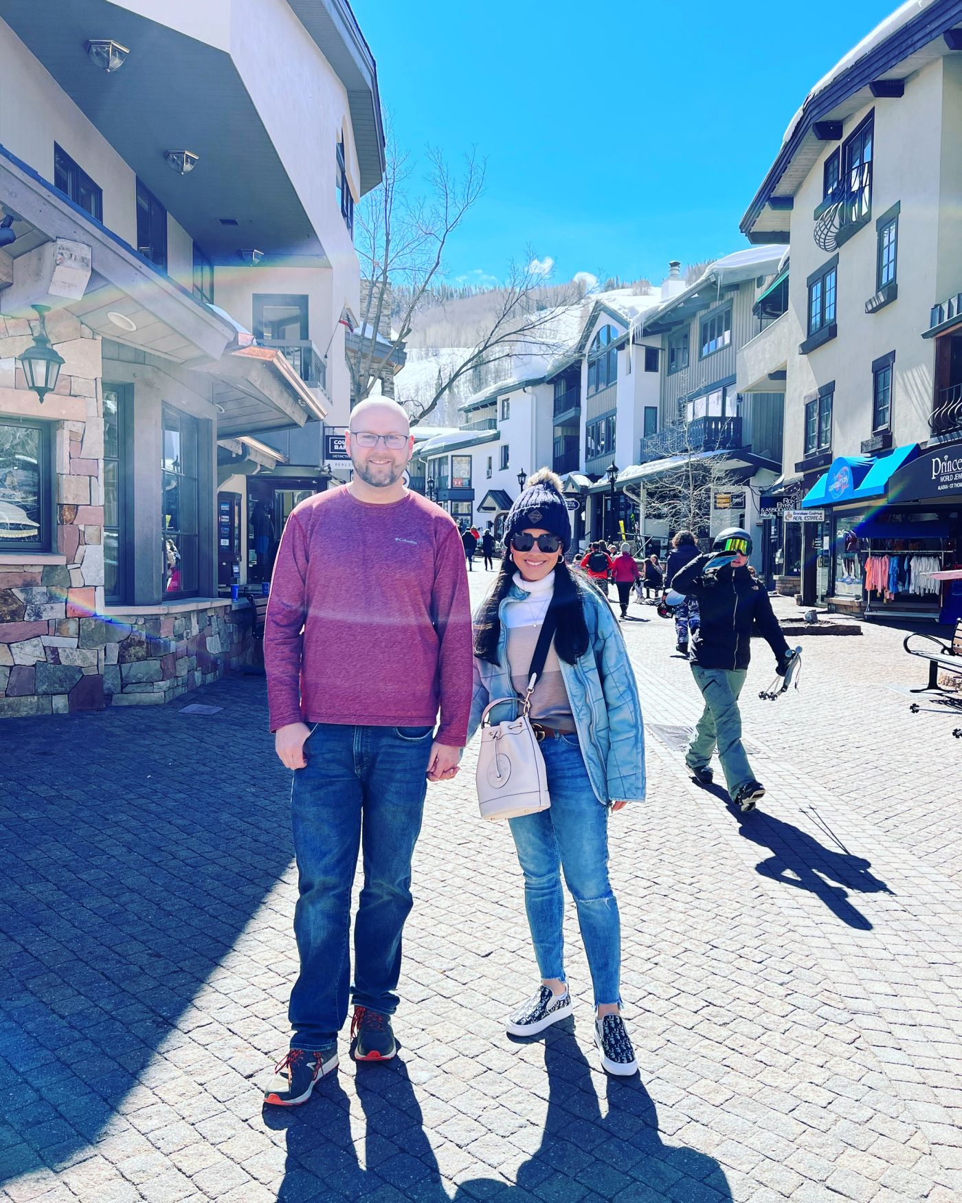 Jaury and Tyler Wofford in Vail during their time living in Colorado's Vail Valley.