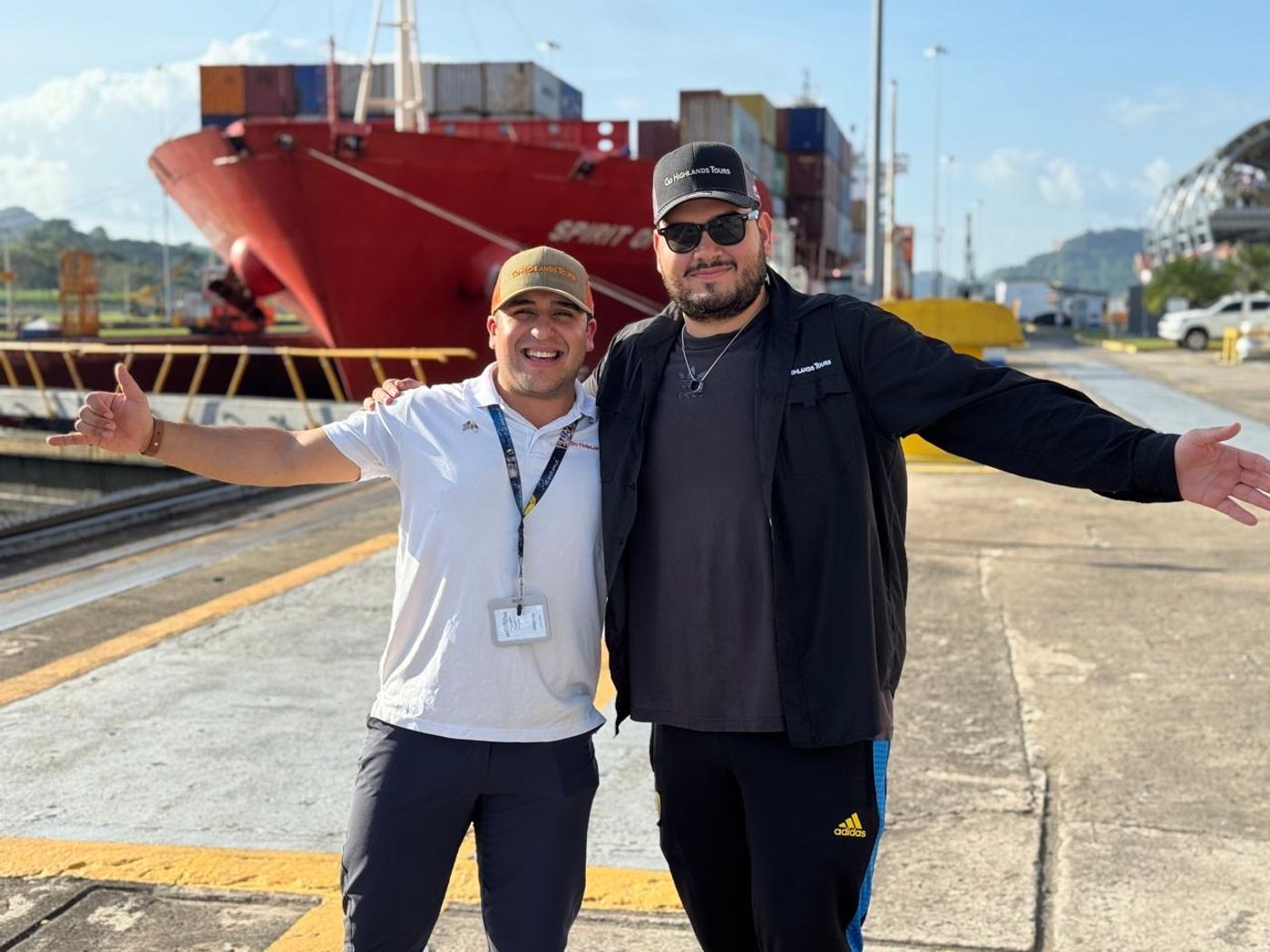 Private Panama Canal experience overlooking ships transiting the Panama Canal.