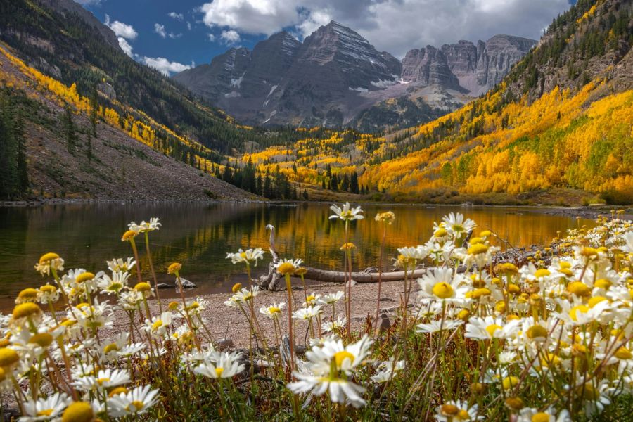 The Maroon Bells near Aspen, Colorado