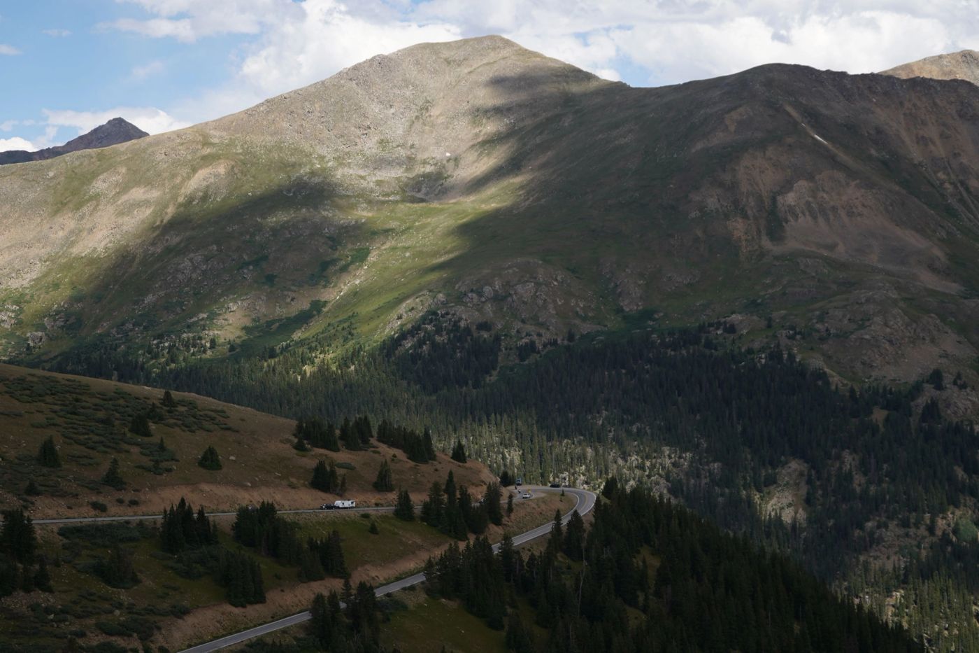 Mountain scenery along Independence Pass on the road to Aspen, Colorado.