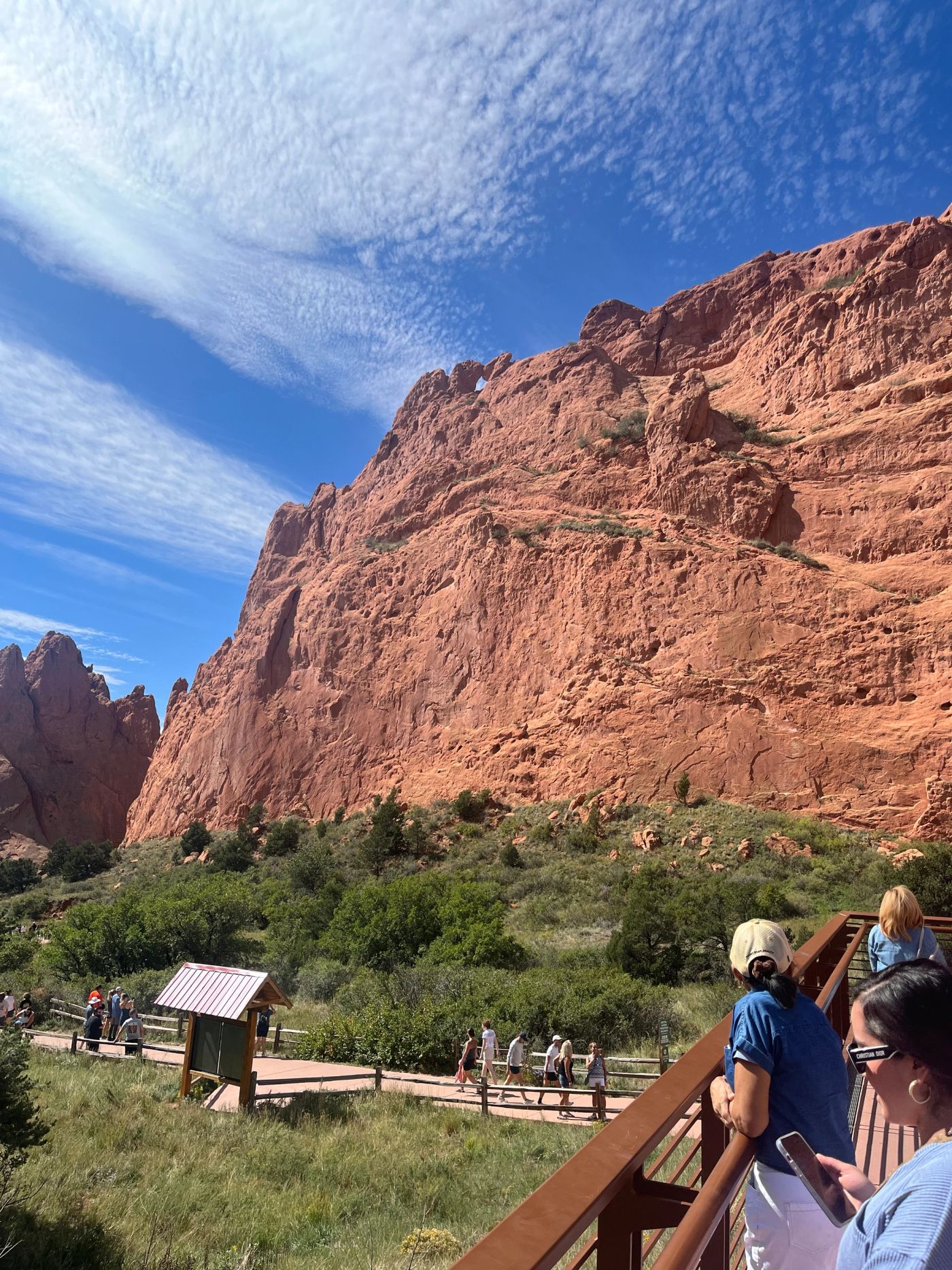 Red rock formations at Garden of the Gods in Colorado Springs.