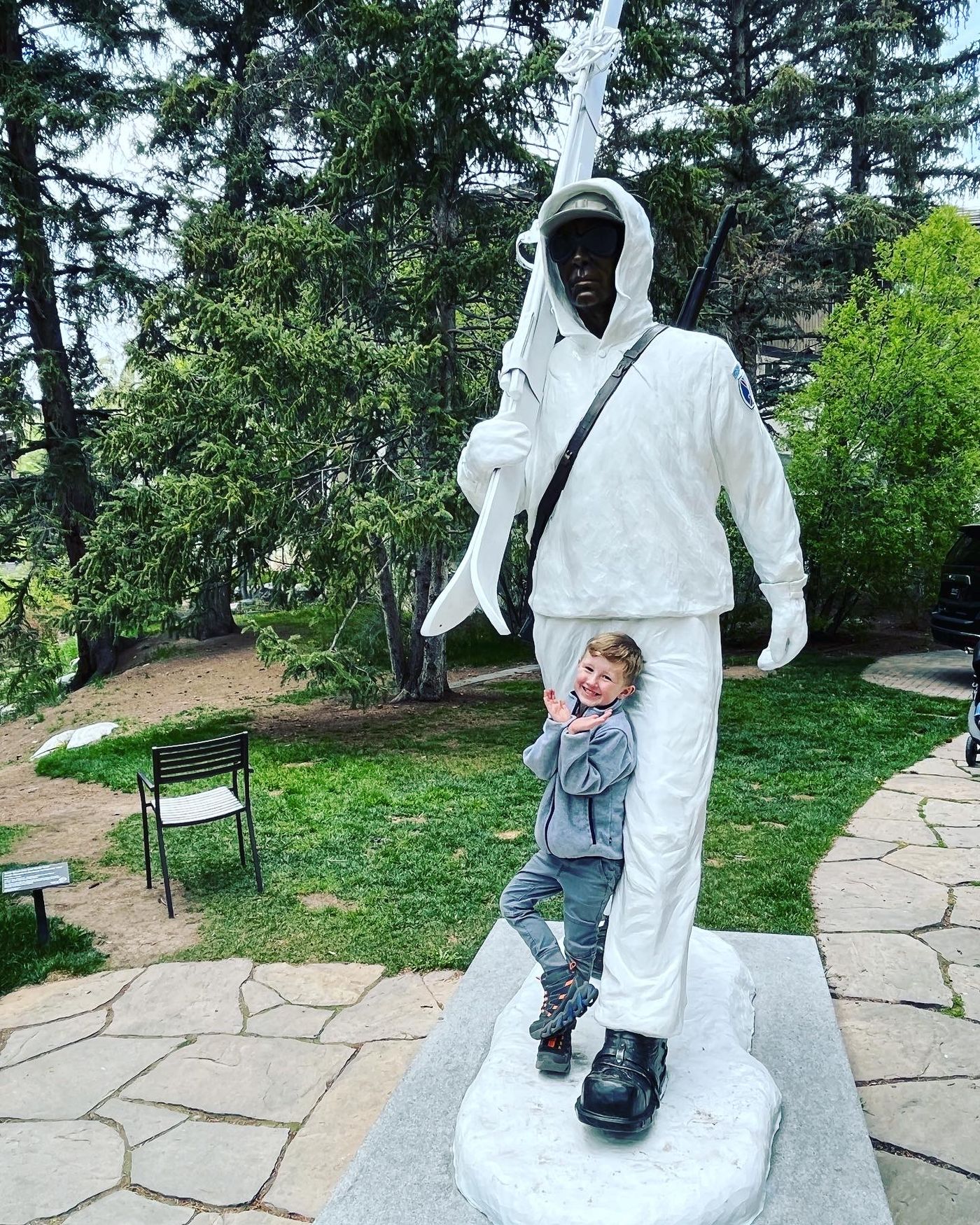 10th Mountain Division memorial honoring Colorado's military mountain history.