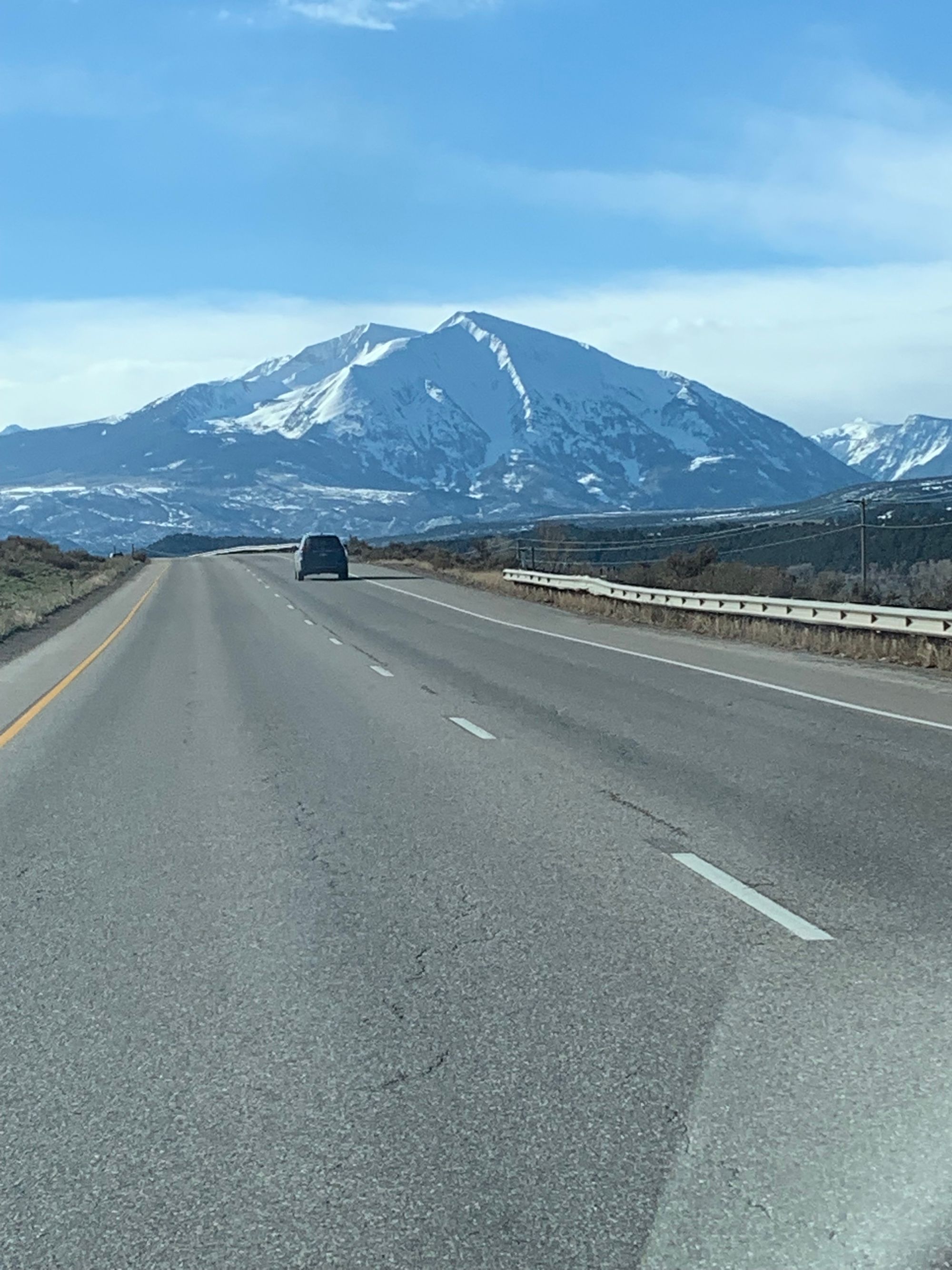 Scenic Highway 82 through the Colorado mountains near Mount Sopris.