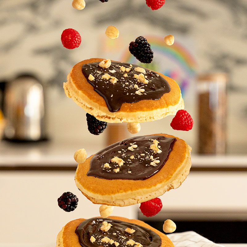 Fluffy honey pancakes