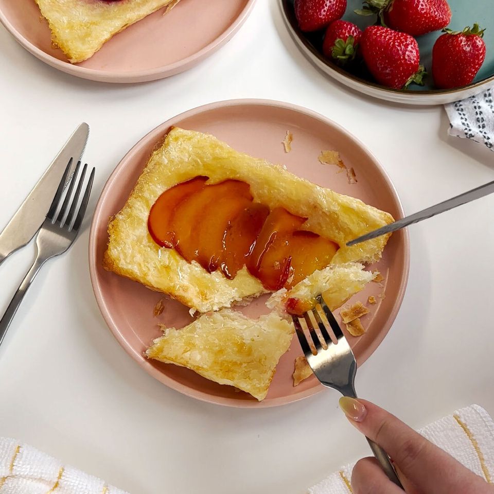 Rowse Honey and Peach Upside Down Pastries