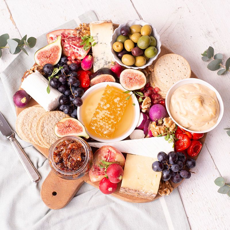 Celebration cheeseboard with Rowse cut comb honey
