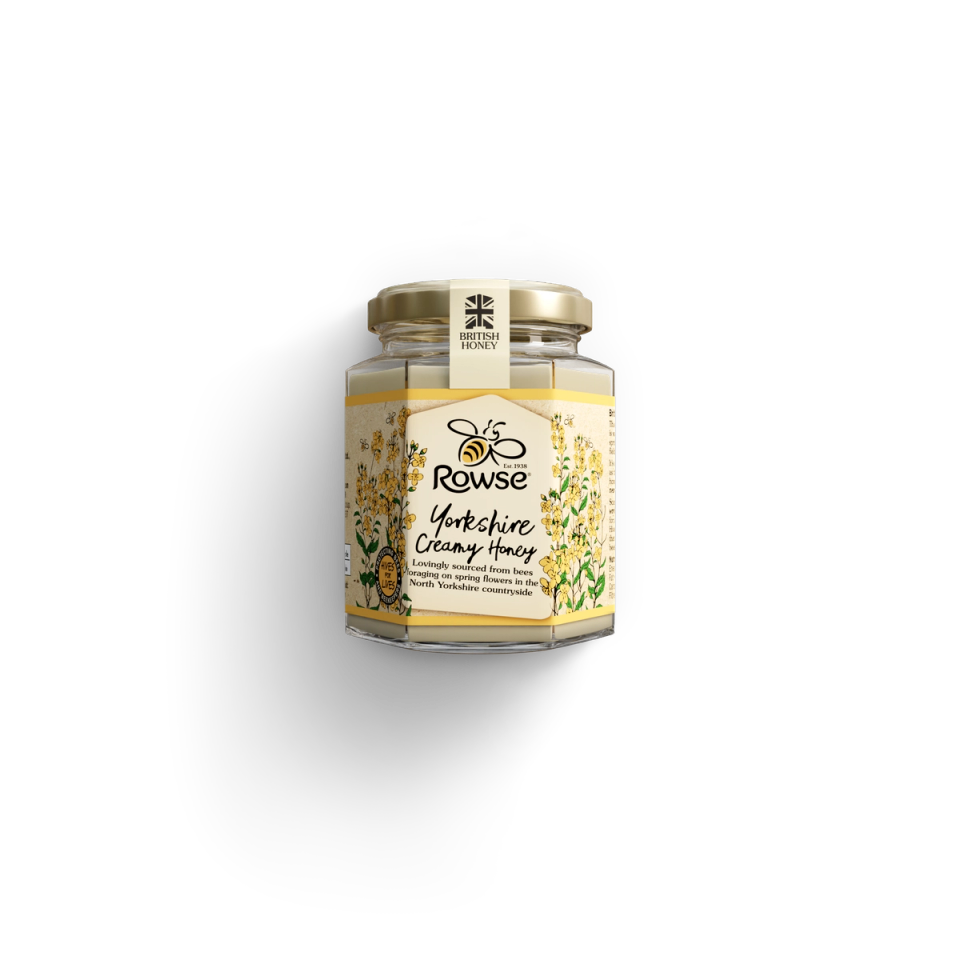 a jar of Rowse yorkshire creamy honey 