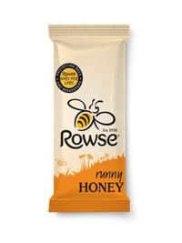 a package of rowse runny honey on a white background