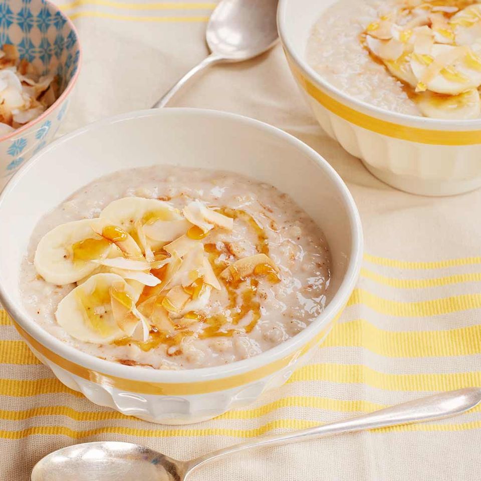Creamy coconut and honey porridge