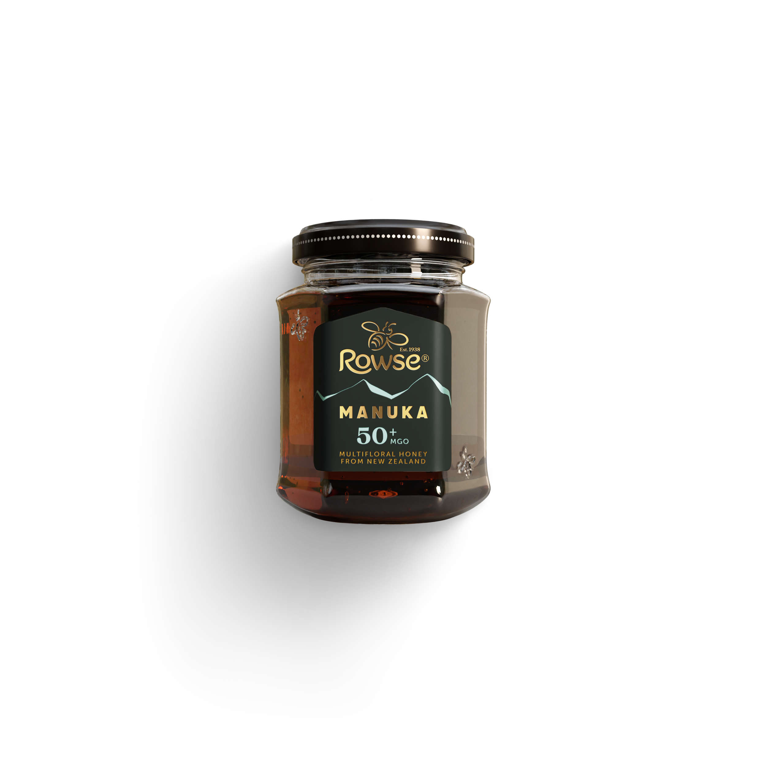 A jar of Rowse Manuka Honey 50+ MGO.