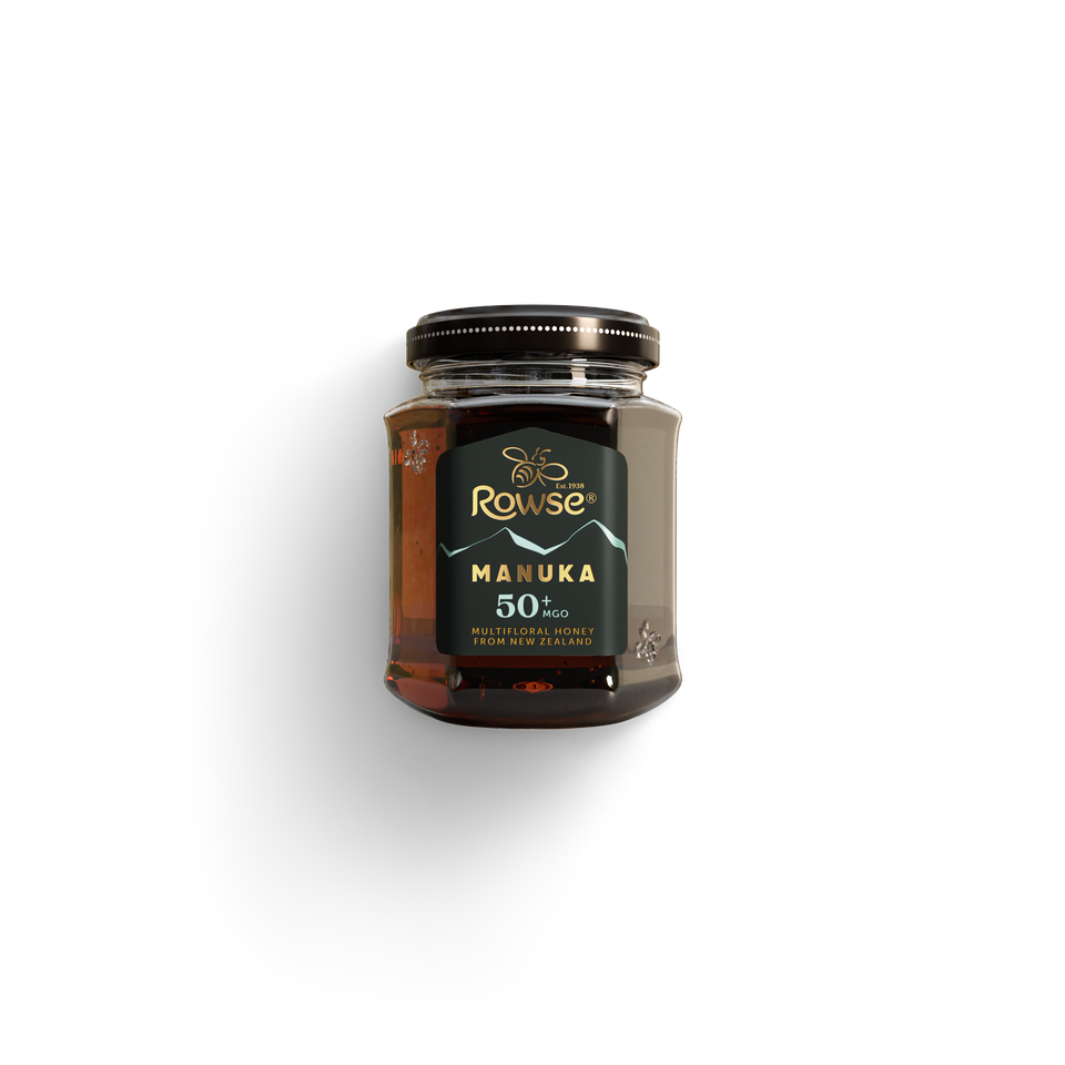 A jar of Rowse Manuka Honey 50+ MGO.