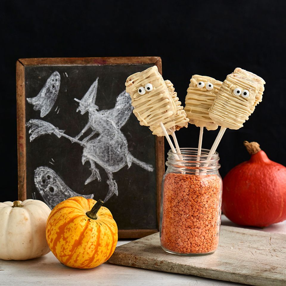 Honey and cereal Halloween mummies