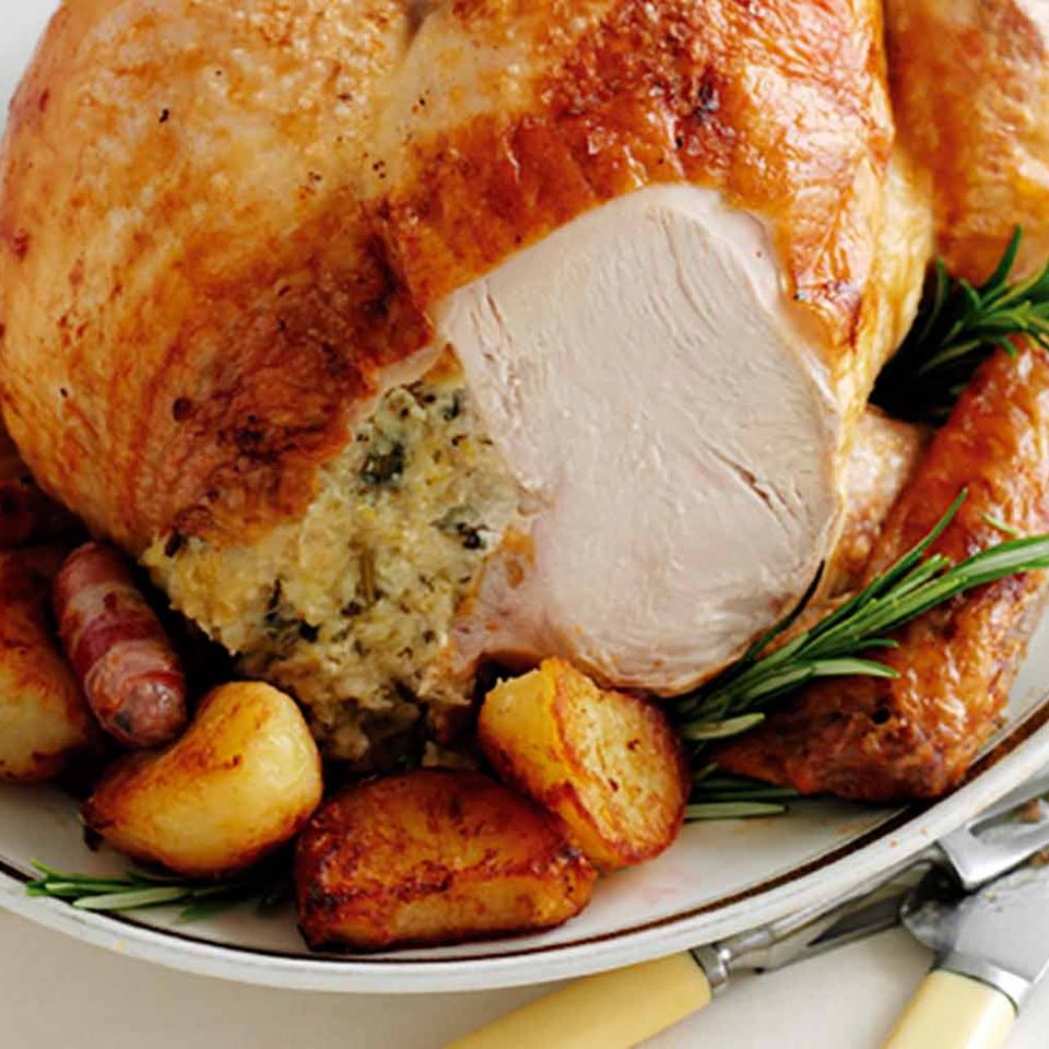 Turkey with honeyed onion and fennel stuffing