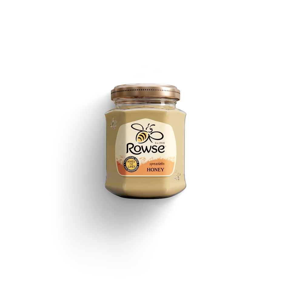 a jar of Rowse Spreadable Honey
