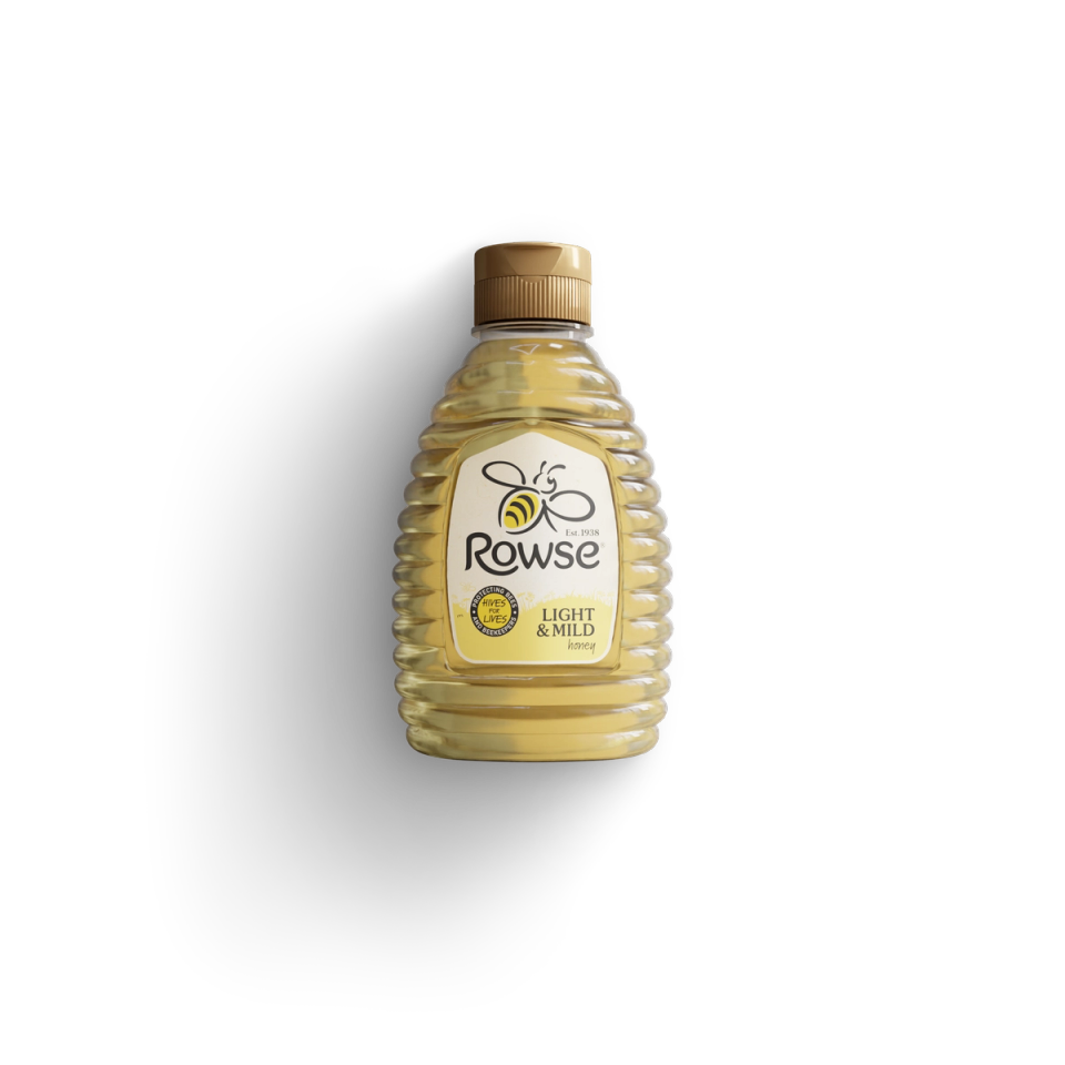 a bottle of rowse light & mild honey