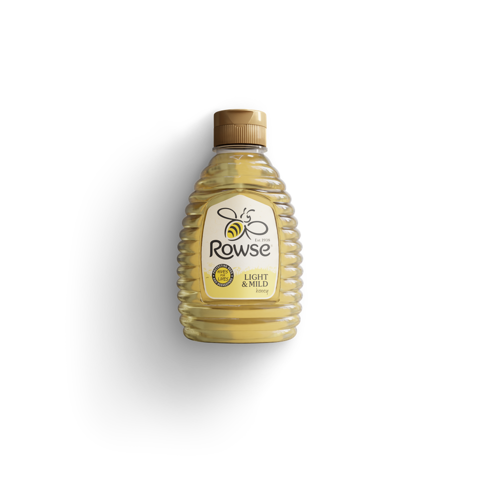 a bottle of rowse light & mild honey