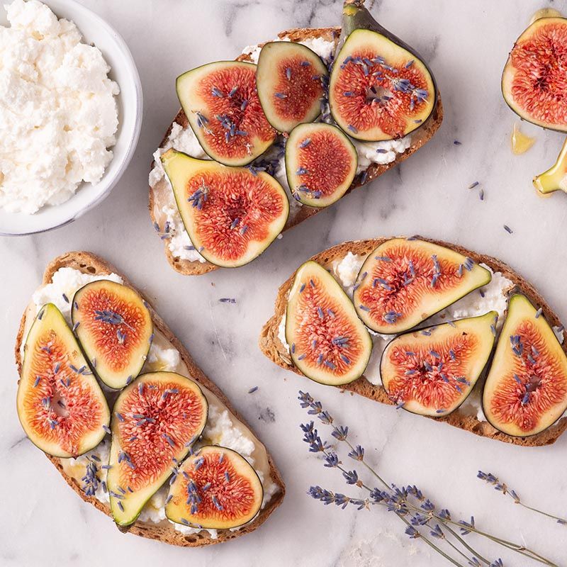 Figs, Ricotta and Set Honey Toast