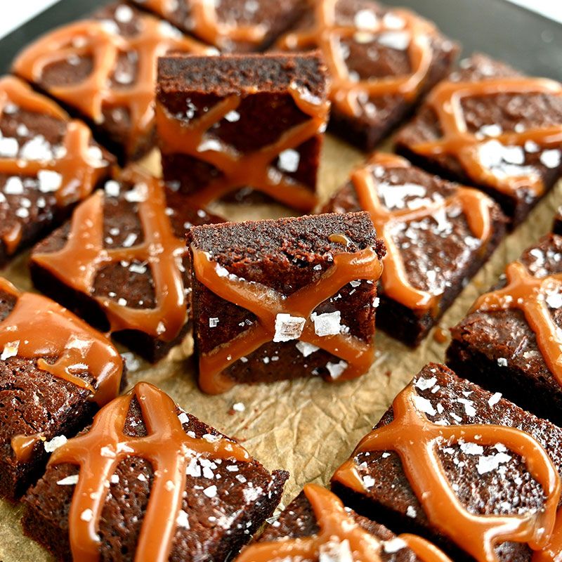 Honey, cocoa & salted caramel brownies