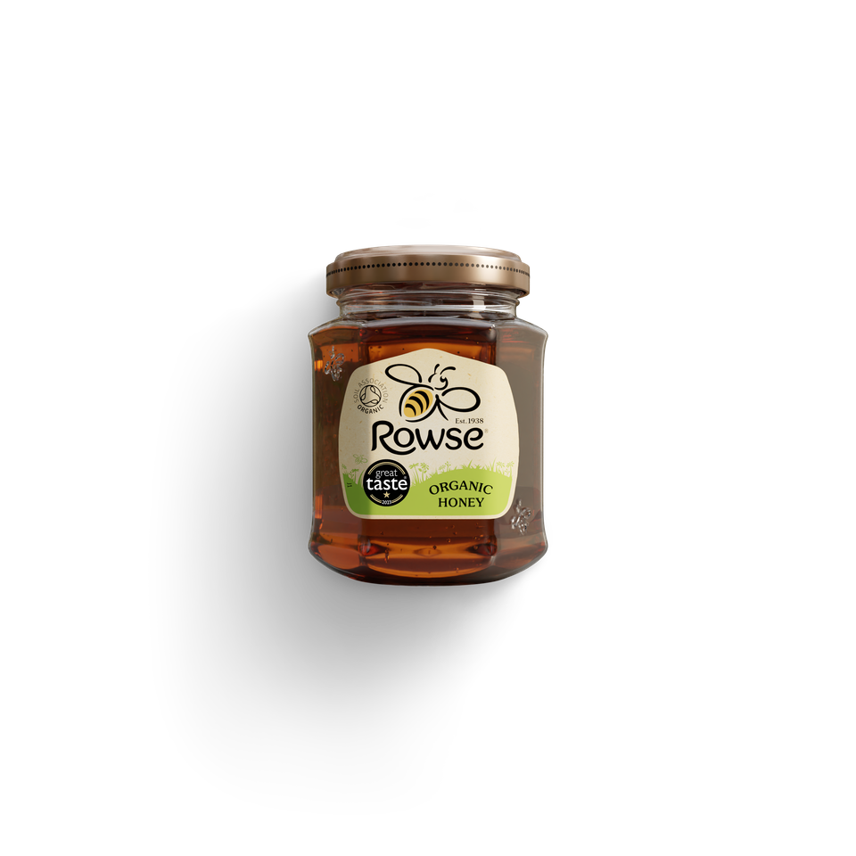 a jar of rowse organic honey
